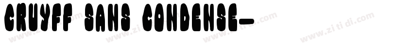 Cruyff Sans Condense字体转换